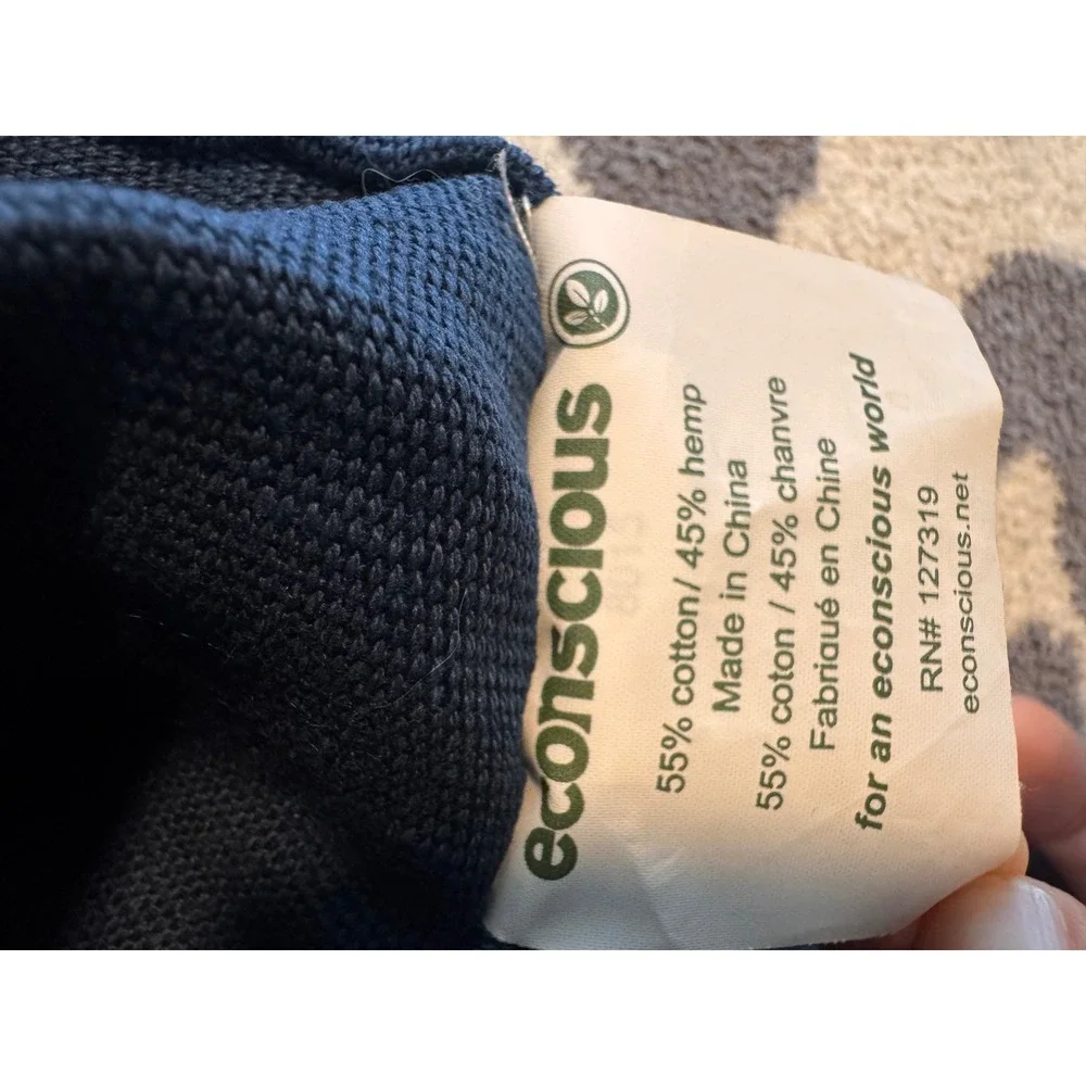 econscious EC8015 Hemp Market Tote Navy Blue Organic Cotton Blend Bag
